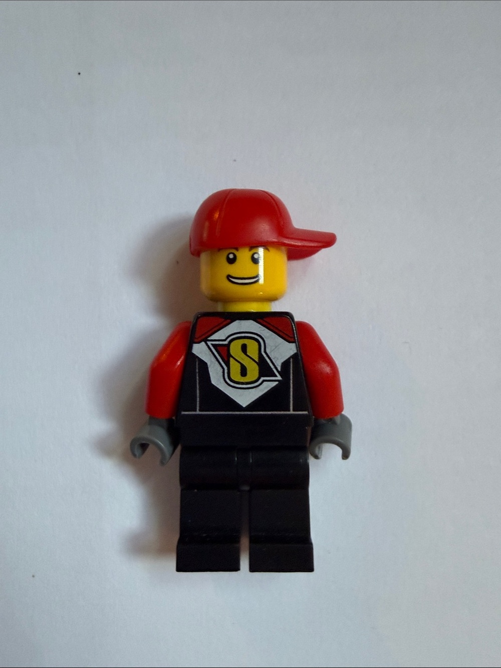 Lego Racing Bike Driver Minifigure with Cap -rac057